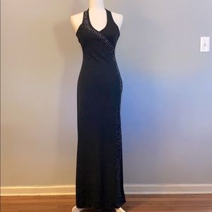 Black halter dress